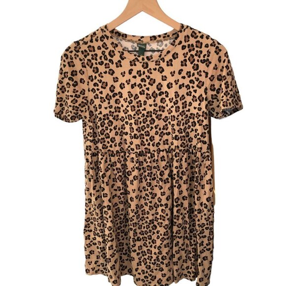 Wild Fable Babydoll Animal Print Dress - Picture 1 of 6